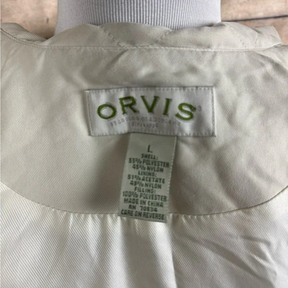 Orvis Womens  Quilted Barn Coat Button Front Utility Jacket size Large - Picture 5 of 6